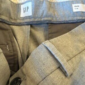 GAP Gray Dress Pants Slim Fit - 33x32